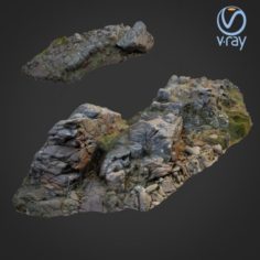 3d scanned rock cliff A 3D Model