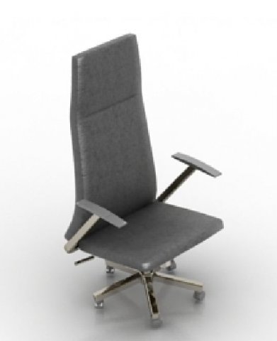 Simple dark gray armchair 3D Model