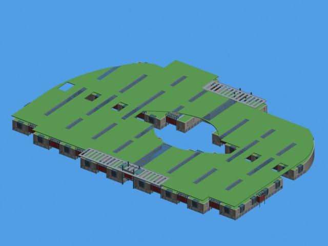 Factory building 040 3D Model