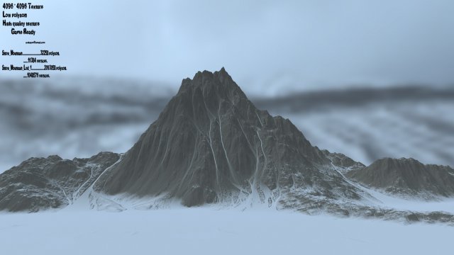 Snow mountain 1 3D Model