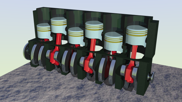 The internal combustion engine 3D Model