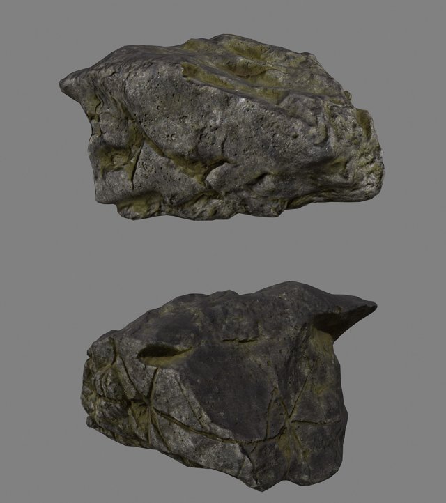 Old cliff rocks 2 3D Model