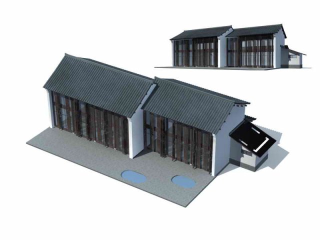 Large City Commercial Street office building design – 49 3D Model