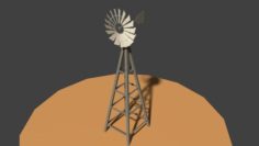 Low Poly Wind Mill 3D Model