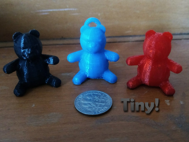 Tiny Teddy Bear 3D Print Model