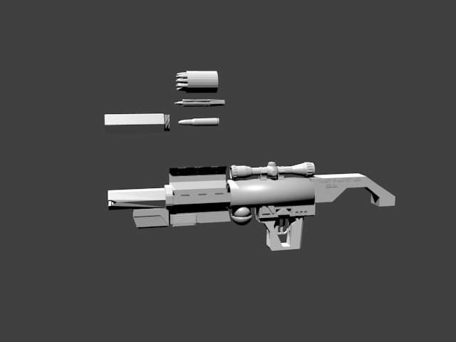 Sci-FI Rocket Launcher 3D Model