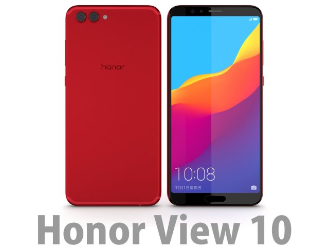 Huawei Honor View 10 Charm Red 3D Model