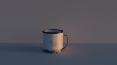 Worn Metal Cup 3D Model