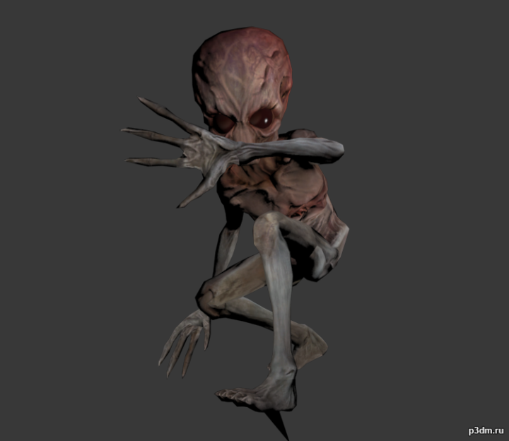 Sectoid Commander 3D Model