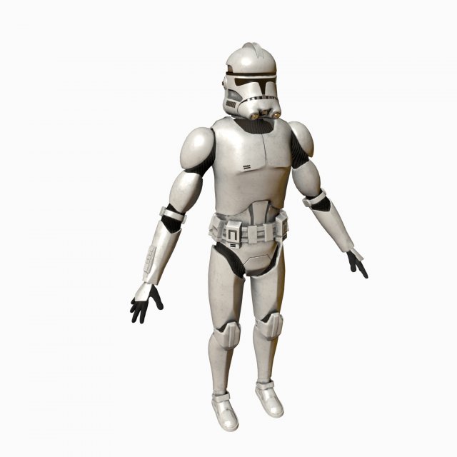 Clone Trooper Rigged 3D Model