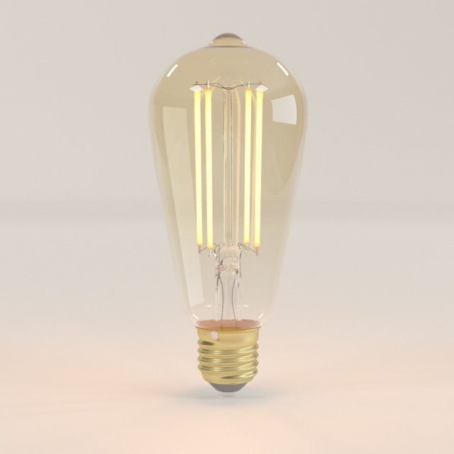 Decorative Edison Bulb LED E24 3D Model