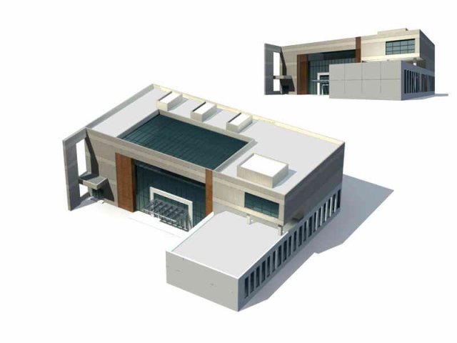 Large City Commercial Street office building design – 88 3D Model