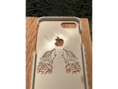 iPhone 8 Plus Bumb Case with Two Wolves Howling to Apple 3D Print Model