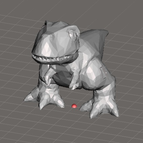 Cute TRex Low Poly 3D Print Model