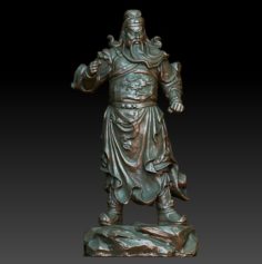 HD Scan Guan Gong 43 Statue – Ready Print 3D Model