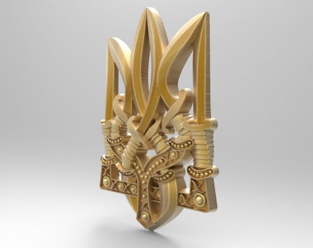 Emblem of Ukraine 3D Model
