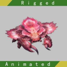 Crab Rigged Animated 3D Model