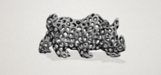 Rhinoceros in Voronoi shape 3D Model