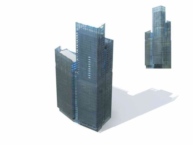 Large City Commercial Street office building design – 225 3D Model