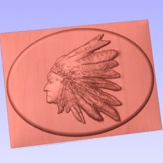 indian  lakota siux native americans plaque 3D Print Model