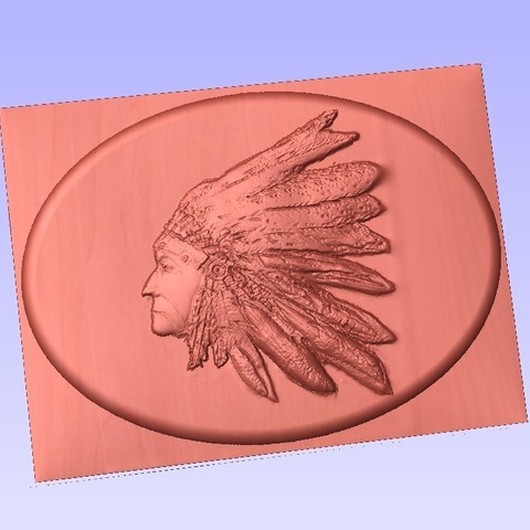 indian  lakota siux native americans plaque 3D Print Model