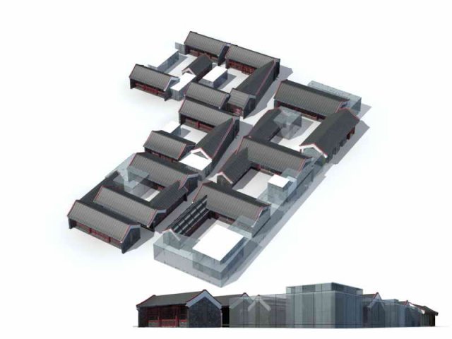 Large City Commercial Street office building design – 52 3D Model