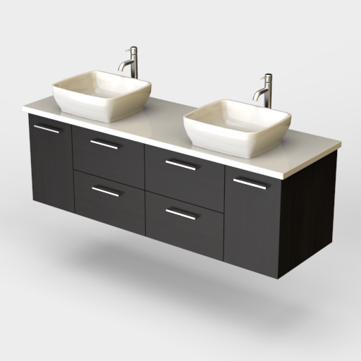 2 Sink Vanity 30 3D Model