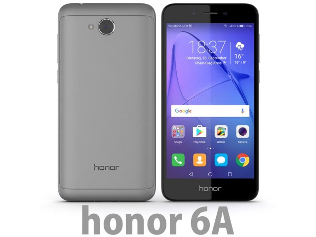 Huawei Honor 6A Dark Gray 3D Model