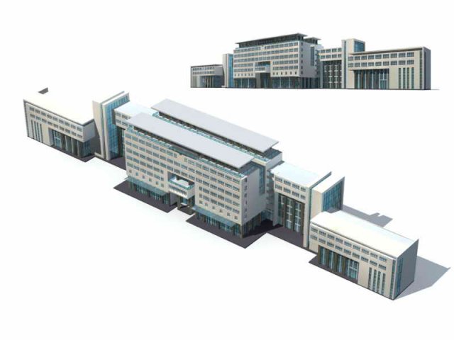 Large City Commercial Street office building design – 91 3D Model