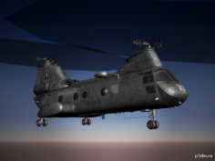 CH-46E Sea Knight 3D Model