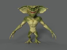 Animated Amphibian Gremlin for games low poly 3D Model