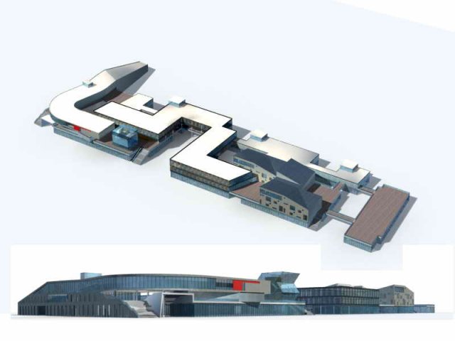 Large City Commercial Street office building design – 261 3D Model