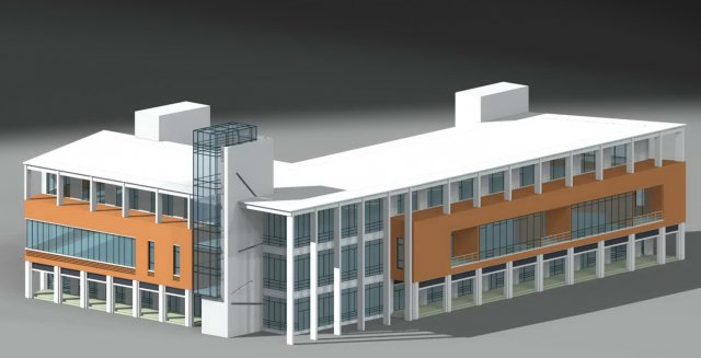 School building 016 3D Model