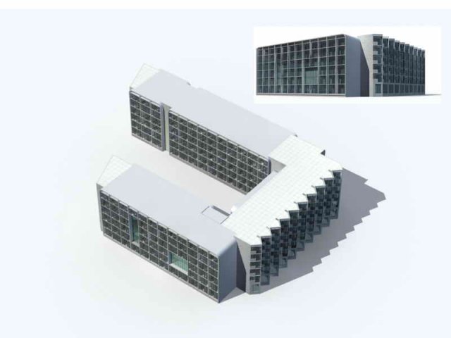 Large City Commercial Street office building design – 75 3D Model