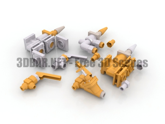 Industrial refrigeration valves QDV DSV 3D Collection