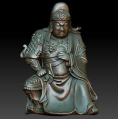 HD Scan Guan Gong 22 Statue – Ready Print 3D Model