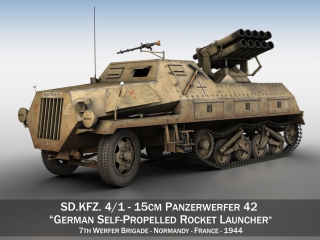 SDKFZ 4 1 – Panzerwerfer 42 – 7WB 3D Model