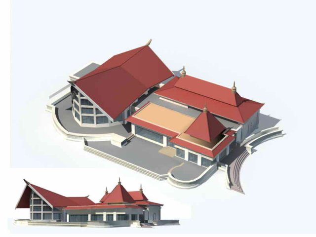 Large City Commercial Street office building design – 57 3D Model