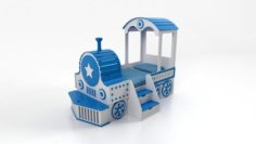 Bed for children Locomotive 3D Model