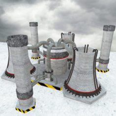 Nuclear Powerplant 3D Model