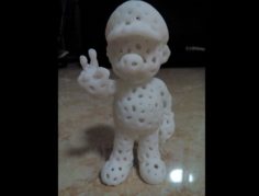 Mario in Voronoi shape 3D Model