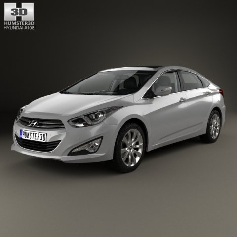 Hyundai i40 sedan with HQ interior 2011 3D Model