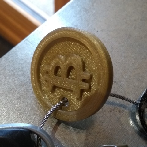 Bitcoin Keyring 3D Print Model