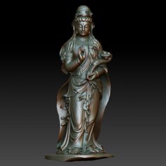 HD Scan Buddha 5B Statue – Ready Print 3D Model