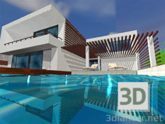 3D-Model 
House with 2 floors.