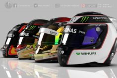 Helmet pack F1 2017 – StiloBellSchuberthArai 3D Model