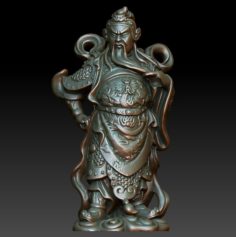 HD Scan Guan Gong 34 Statue – Ready Print 3D Model