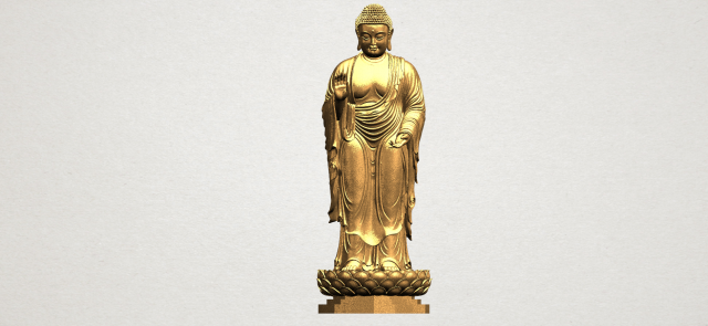 Gautama Buddha Standing 02 3D Model