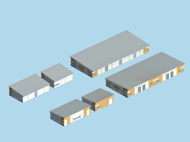 Factory building 029 3D Model