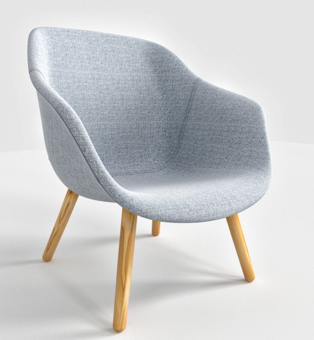 Lounge Chair Low Grey Hallingdal 3D Model